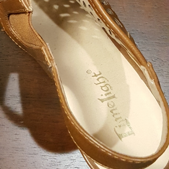 Limelight Brown Vegan Leather Heel Wedges - Picture 4 of 6